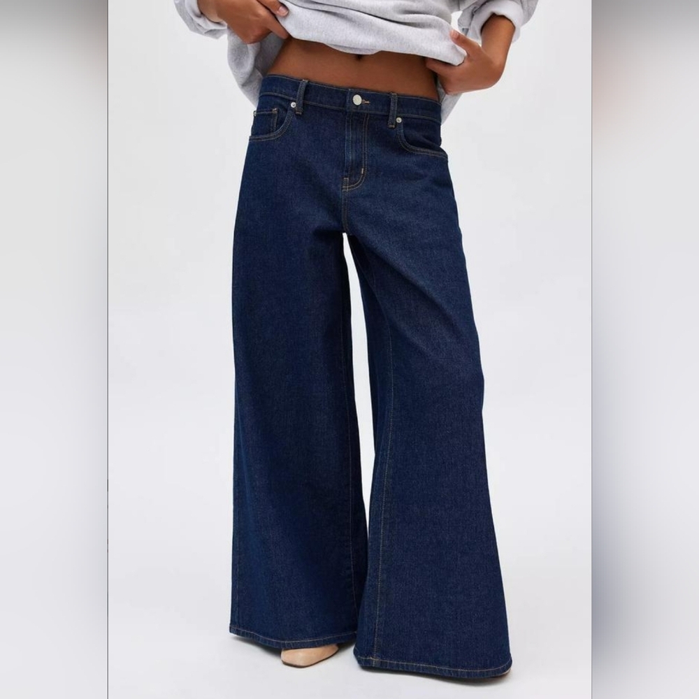 Urban Outfitters BDG Joey Full Length Wide Leg Jean - Like New Dark Rinse 28